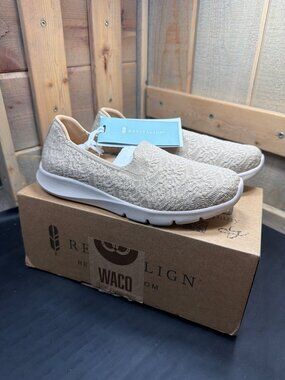 Revitalign Womens Slip-On Shoes Comfort Stretch Casual Sesame Color Size 6D New